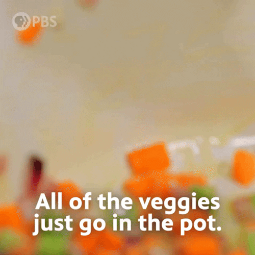 Cooking All Veggies In One Pot GIF
