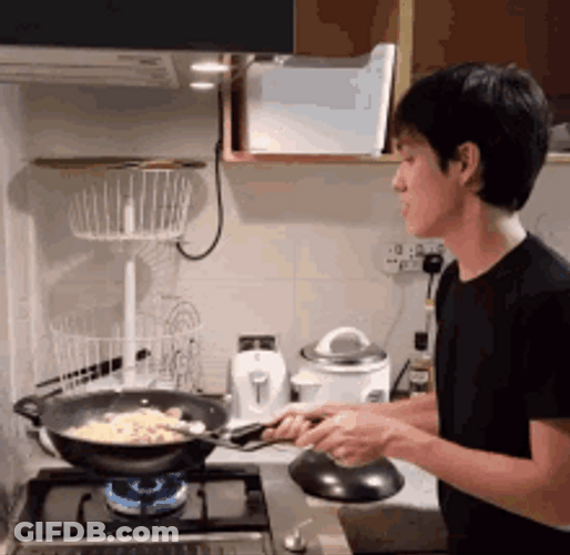 Cooking Fried Rice GIF