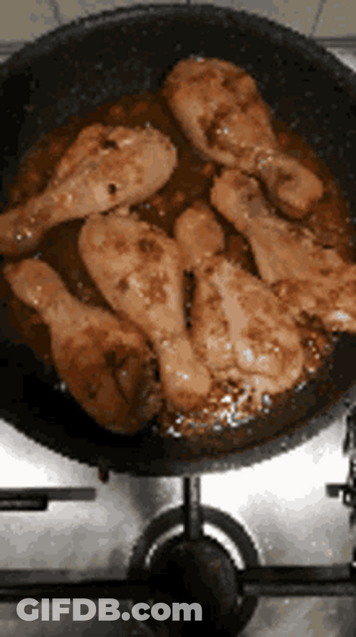 Cooking Juicy Chicken GIF
