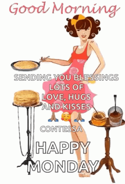 Cooking Lady Good Morning Happy Monday GIF