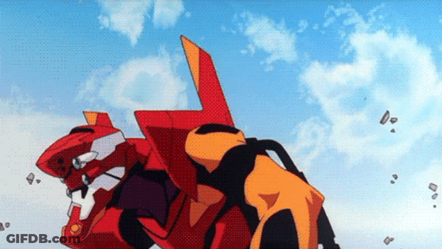 Cool Anime Evangelion Unit-02 GIF