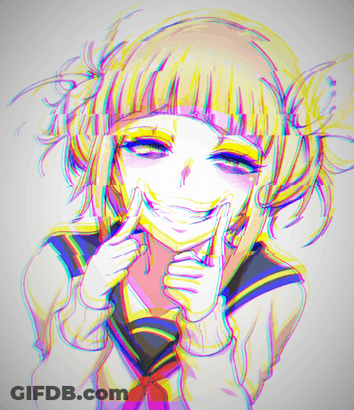 Cool Anime Glitch Himiko Toga GIF
