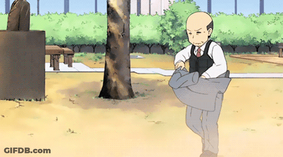 Cool Anime Nichijou Deer Wrestling GIF