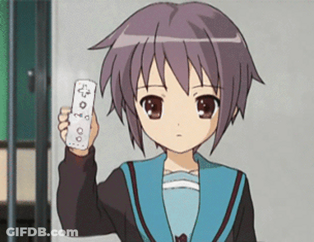 Cool Anime Yuki Nagato Haruhi Suzumiya GIF