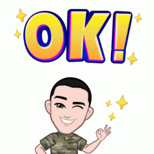 Cool Art Winking Okay GIF