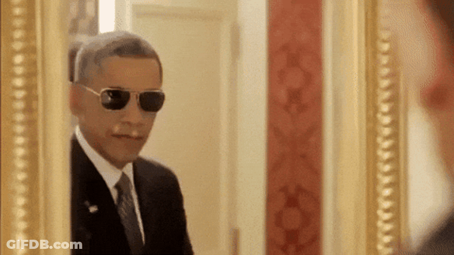 Cool Barack Obama Finger Gun GIF