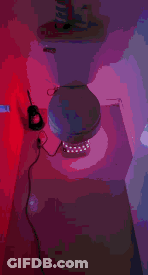 Cool Bathroom With Rgb Lights On Blinking GIF