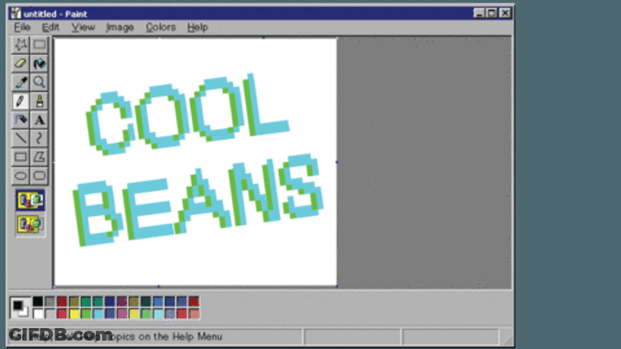 Cool Beans Microsoft Paint GIF