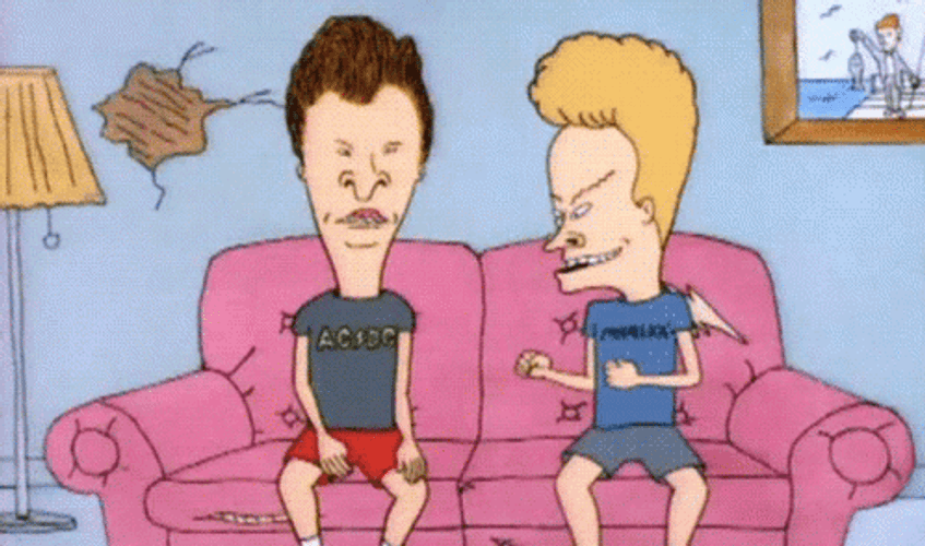 Cool Beavis And Butt Head Rock On Cheers GIF