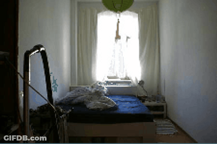 Cool Bed Making Time Lapse Transformation GIF