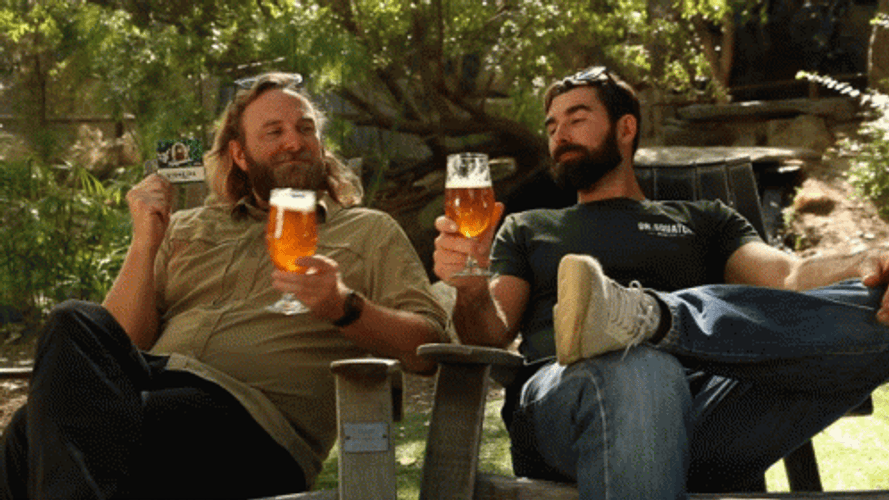 Cool Bestfriends Drinking Beer Cheers GIF