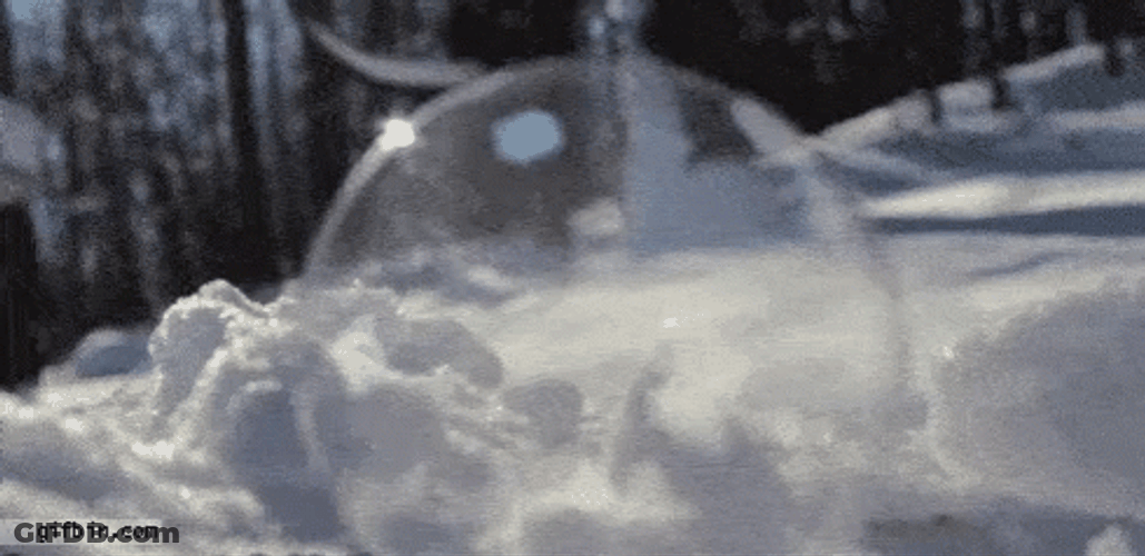Cool Bubble Freezing Up GIF