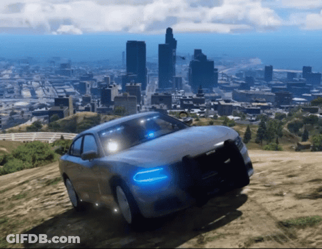Cool Car Dodge Charger Up On The Hill GIF