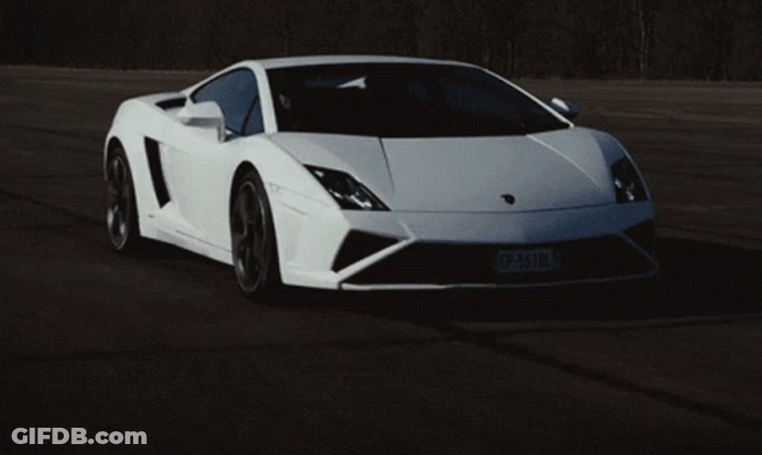Cool Car White Lamborghini Gallardo GIF