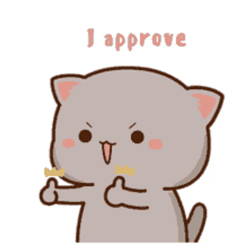 Cool Cat Mochi Approve GIF