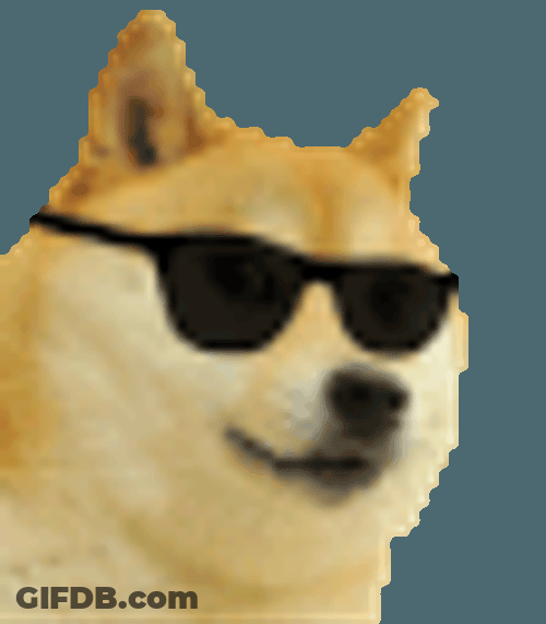 Cool Doge Dogeheadbang Sticker GIF