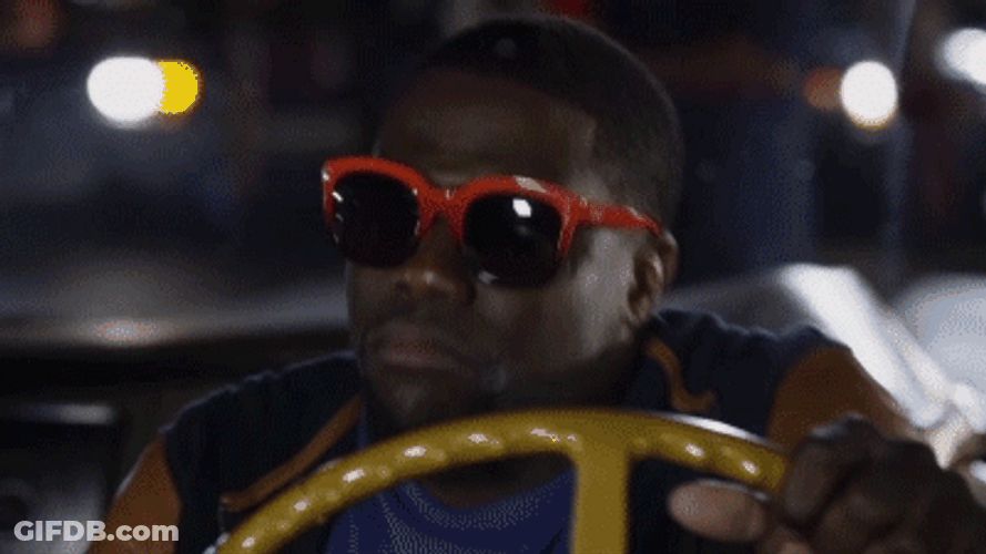 Cool Driving Skills Of Kevin Hart GIF