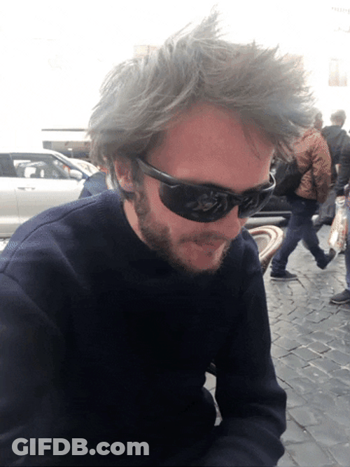 Cool Dude Drinks Cup Of Espresso GIF