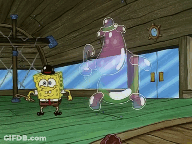 Cool Friend Bubble And Spongebob Dancing GIF