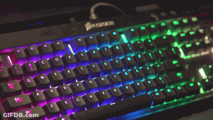 Cool Gaming Mechanical Rgb Keyboard GIF