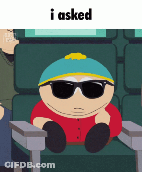 Cool Gangster Cartman I Asked GIF