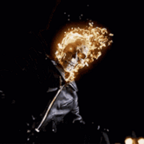 Cool Ghost Rider Looking At Something GIF
