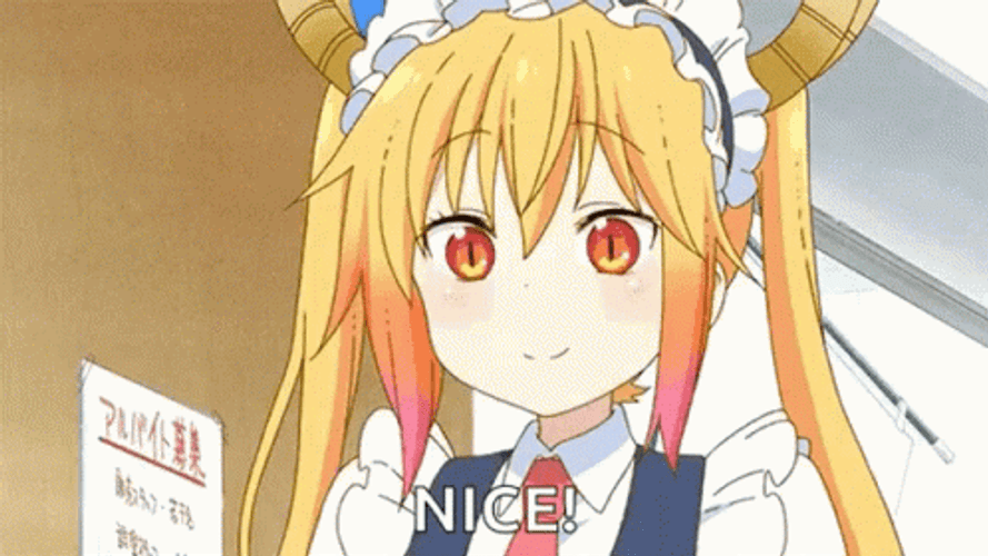 Cool Girl Anime Maid Tohru GIF