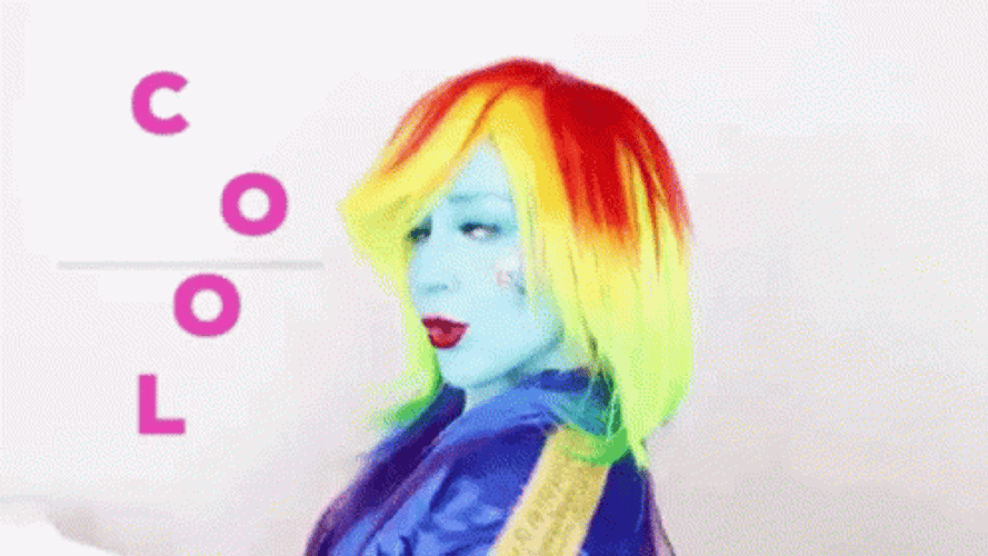 Cool Girl Rainbow Dash Dance GIF