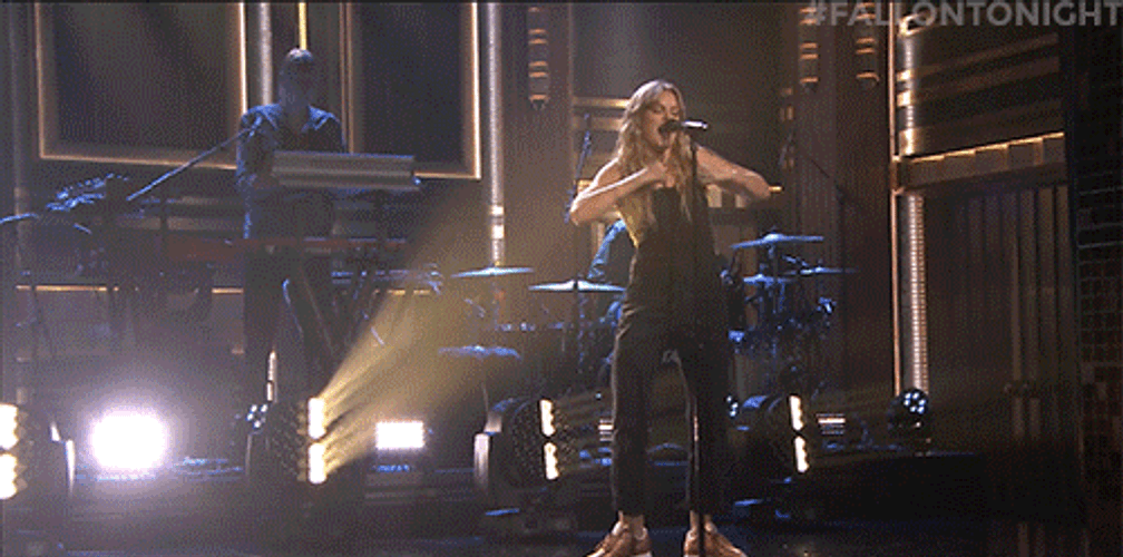 Cool Girl Singing Jimmy Fallon Show GIF