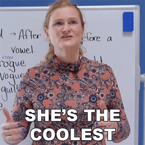 Cool Girl Teacher Ronnie GIF