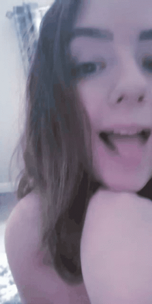 Cool Girl Winky Face GIF