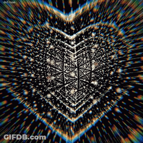 Cool Heart Tunnel GIF