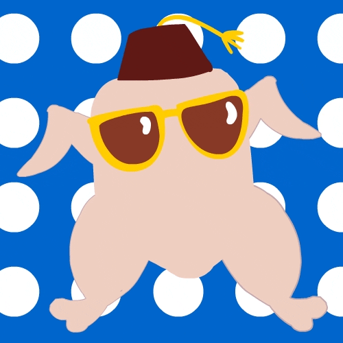 Cool Holiday Dancing Turkey GIF