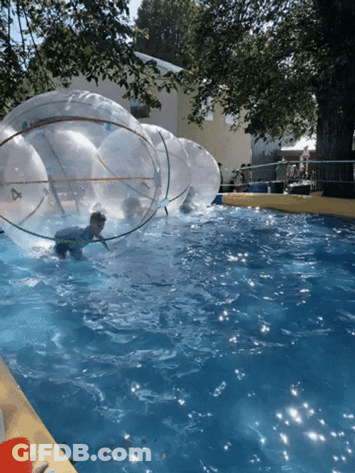 Cool Human Big Bubble Wheel GIF
