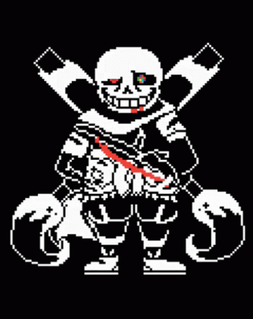 Cool Ink Sans Funky Black & White Art GIF