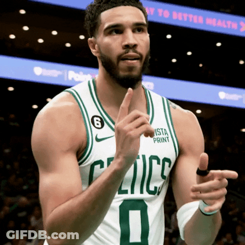 Cool Jayson Tatum Pointing Finger Gun GIF
