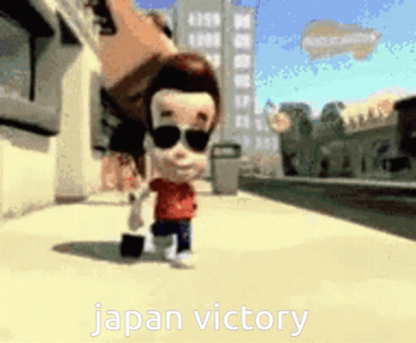 Cool Jimmy Neutron Japan Victory GIF
