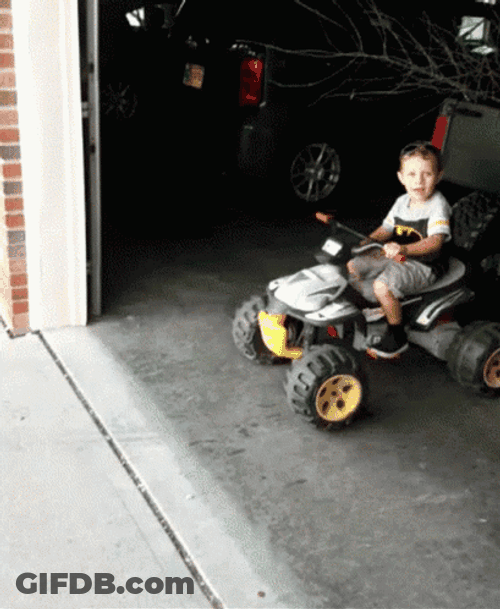 Cool Kid Car Crash GIF