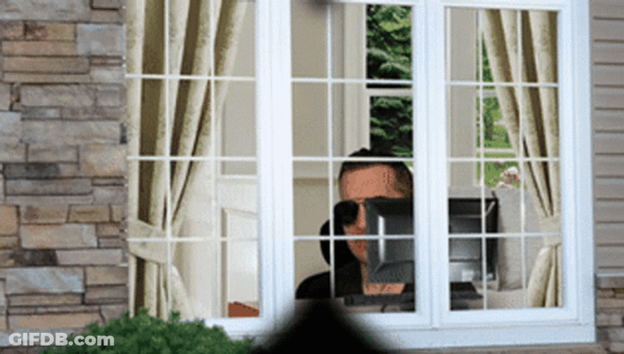 Cool Man Looking Out The Window GIF