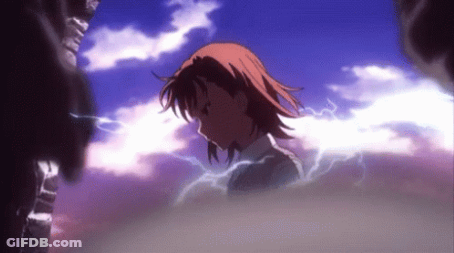 Cool Misaka Mikoto Unleashing Electricity Power GIF