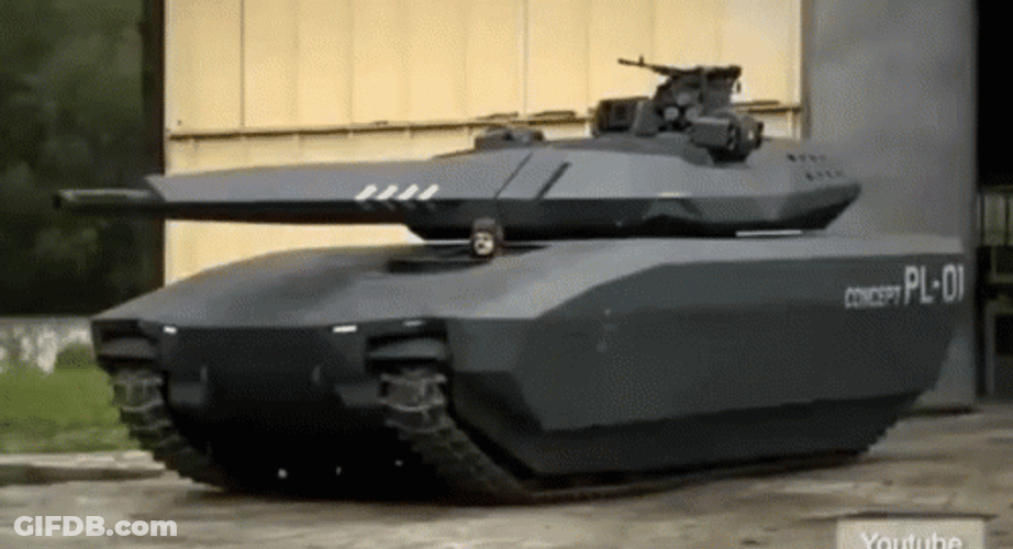 Cool Modern Tank In Matte Black GIF