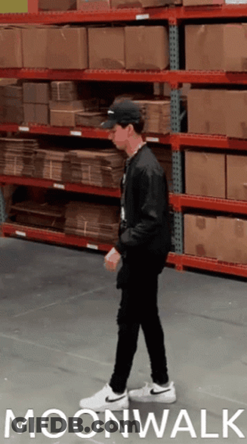 Cool Moonwalk Footwork GIF