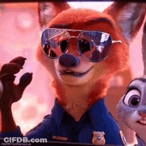 Cool Nick Wilde With Shades GIF