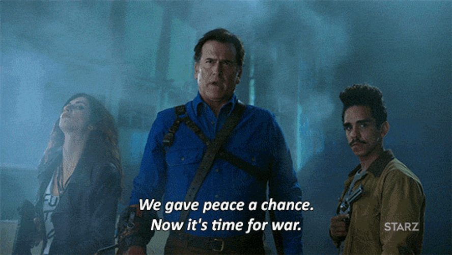 Cool Old Man Wants War GIF