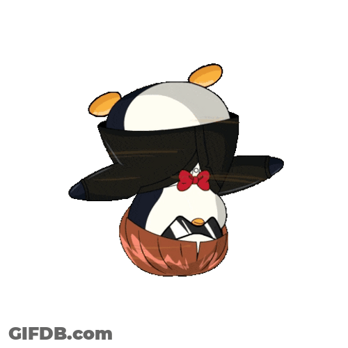 Cool Penguin Head Spin Break Dance GIF