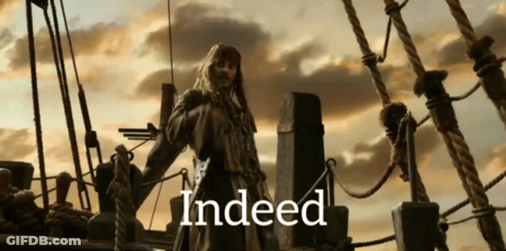 Cool Pirate Johnny Depp Indeed GIF