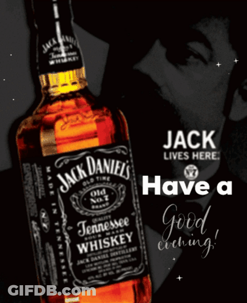 Cool Portrail Jack Daniel's Whiskey Bottle GIF