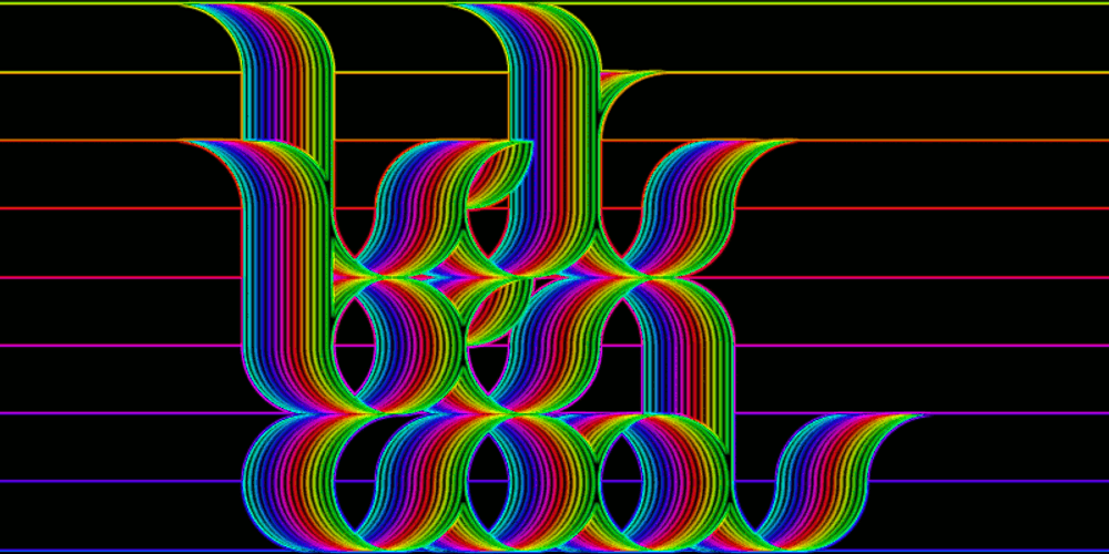 Cool Psychedelic Typography GIF
