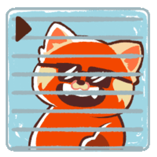 Cool Red Panda Sticker GIF