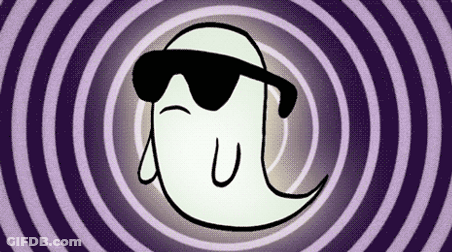 Cool Retro Ghost GIF